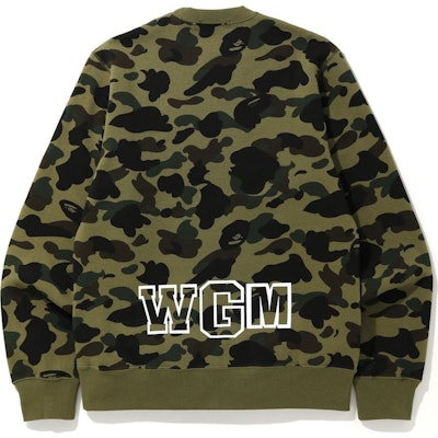 BAPE 1st Camo White Shark Crewneck Green Order BAPE 1st Camo White Shark Crewneck Green