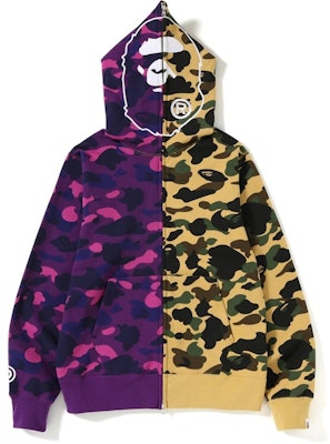 Hoodie Ritsleting Bape 1st Color Camo 2nd Ape Setengah Kuning Ungu Buy Hoodie Ritsleting Bape 1st Color Camo 2nd Ape Setengah Kuning Ungu