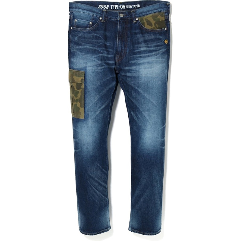 Bape 2008 TYPE ‘05 Remake Damaged Denim Pants Indigo