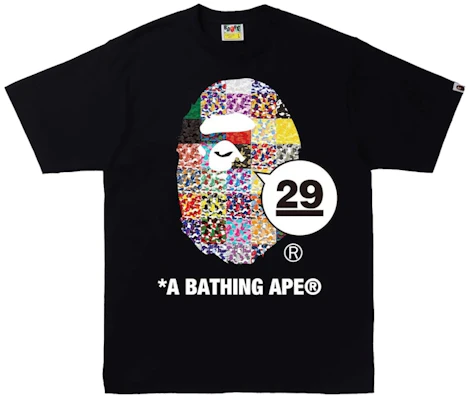Bape 29周年猿人头T恤 '黑色' BP-AAH-T-B Buy Bape 29周年猿人头T恤 '黑色' BP-AAH-T-B