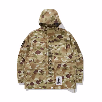 BAPE × Alpha Industries Camo Full-Print Logo Hoodie Jacket Men’s Multicolor 0ZXJKM141909F