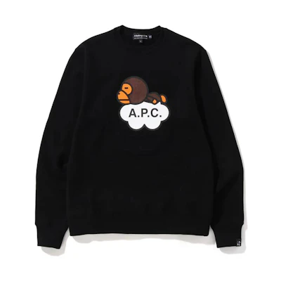 BAPE × APC Collab Unisex Crewneck Printed Long Sleeve Sweatshirt 2I23-113-902