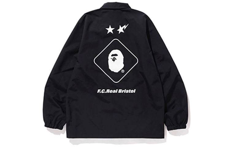 BAPE × FCRB Coach Jacket Black Ape Design 1F23-140-903BLACK
