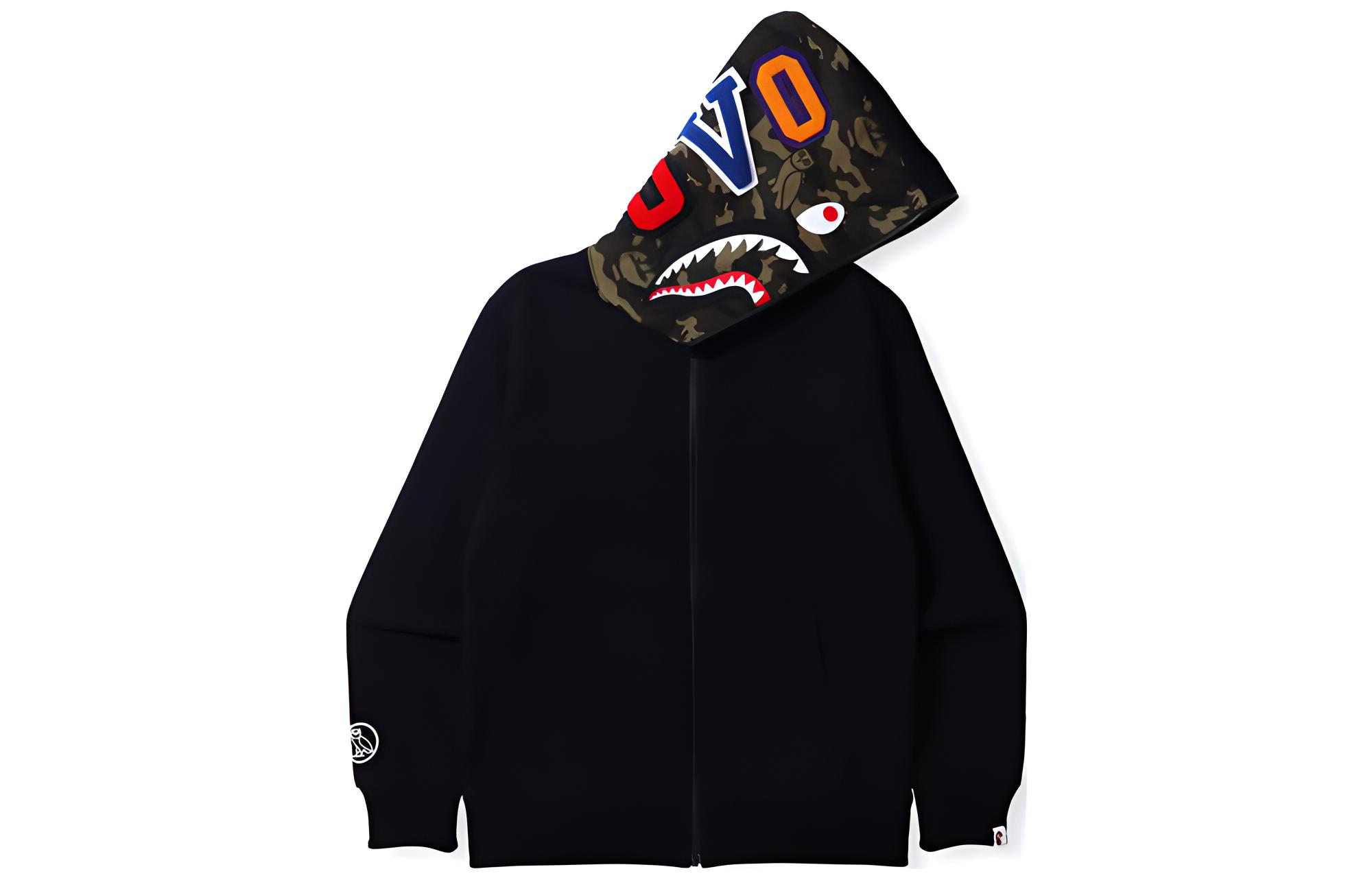 BAPE × OVO Camo Print Reversible Hoodie Dual-Design Sweatshirt 0ZXSWM115903H