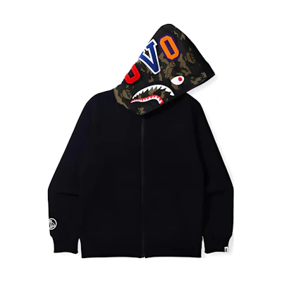 BAPE × OVO Camo Print Reversible Hoodie Dual-Design Sweatshirt 0ZXSWM115903H