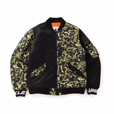 BAPE × UNKLE Collaborative Camouflage Symmetric Jacket Black Camo 1H23-141-903