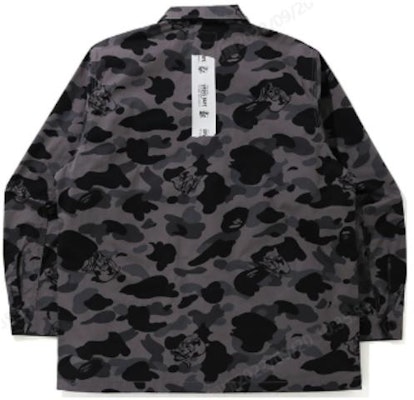 BAPE迷彩刺繡徽章字母Logo長袖襯衫 0ZXSTM13103XG Lookbook BAPE迷彩刺繡徽章字母Logo長袖襯衫 0ZXSTM13103XG