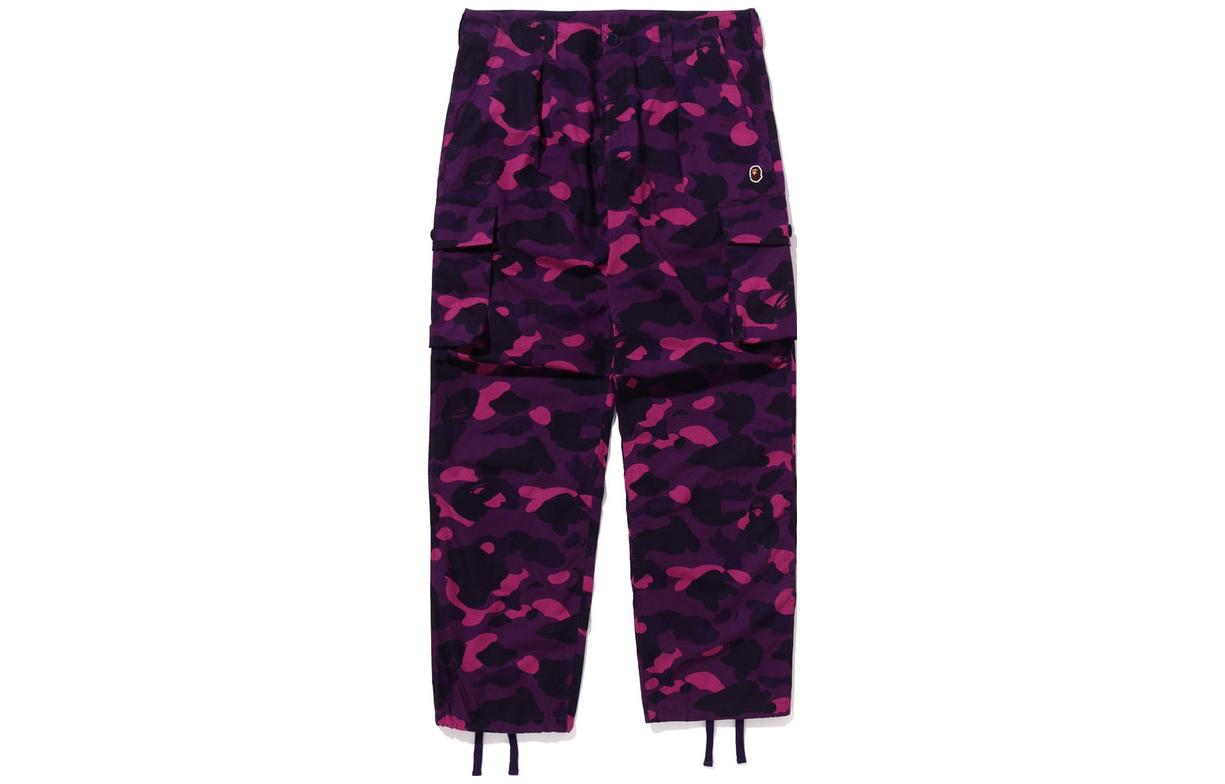 BAPE  Camo Print Mid-Rise Straight-Leg Cargo Pants. 1J80-152-015