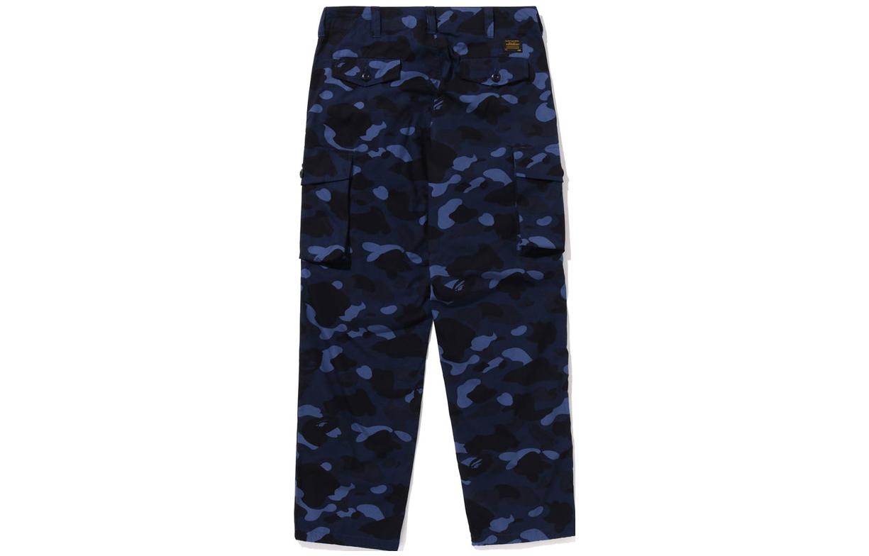 Lookbook BAPE 迷彩印花中腰直筒工裝褲。 1J80-152-015