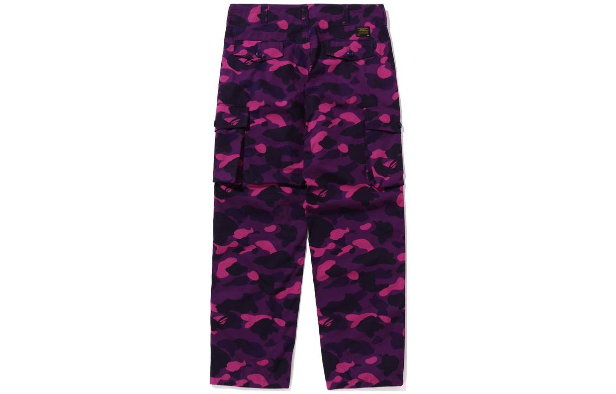 Purchase BAPE 迷彩印花中腰直筒工裝褲。 1J80-152-015