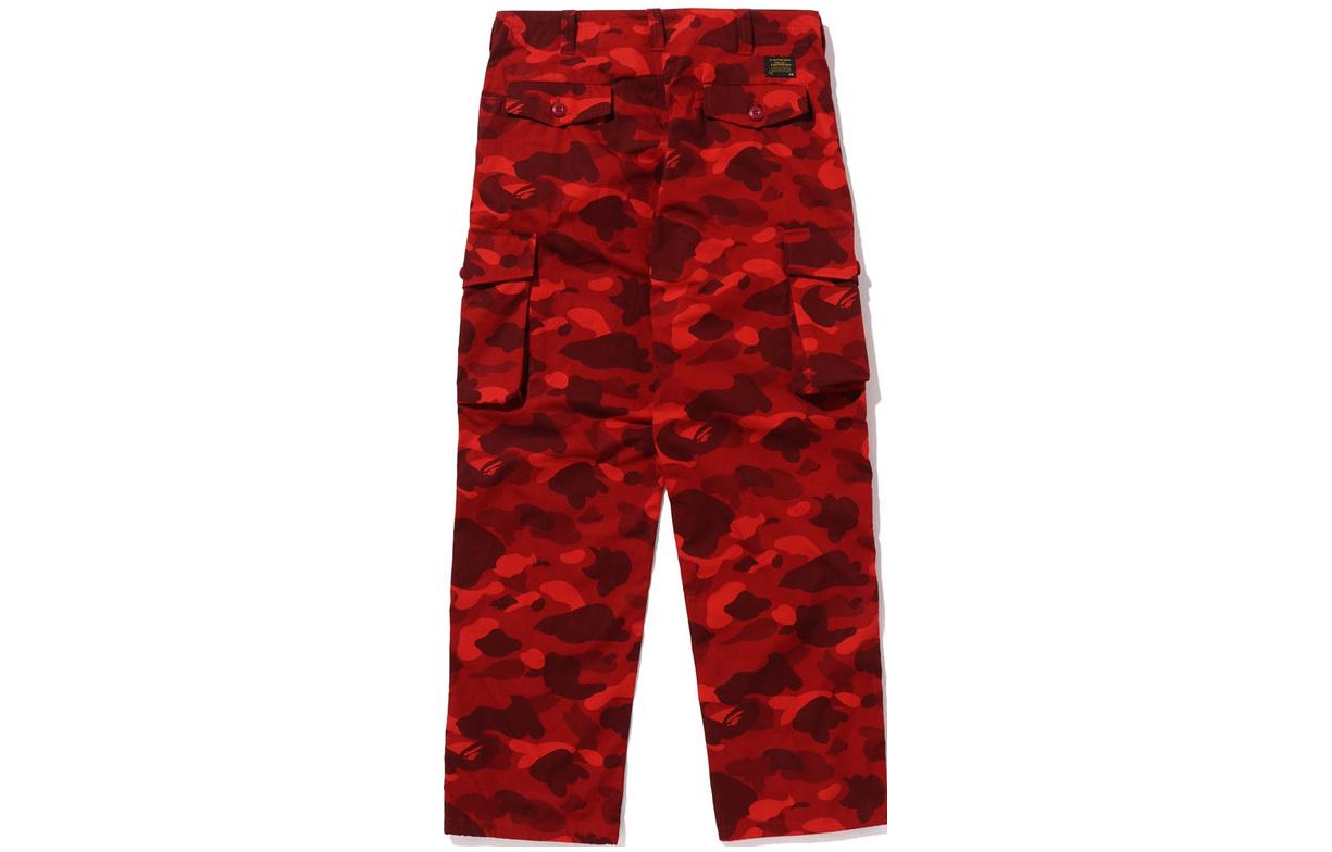 Sizing BAPE 迷彩印花中腰直筒工裝褲。 1J80-152-015