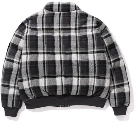 BAPE Checkered High-Neck Graphic Print Zip-Up Jacket 1J80-144-008 Details for BAPE Checkered High-Neck Graphic Print Zip-Up Jacket 1J80-144-008