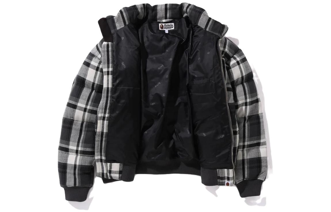 BAPE  Checkered High-Neck Graphic Print Zip-Up Jacket 1J80-144-008 圖 7