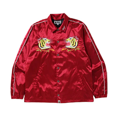 BAPE Coach Jacket with Tiger Embroidery Design. 1G30-140-011