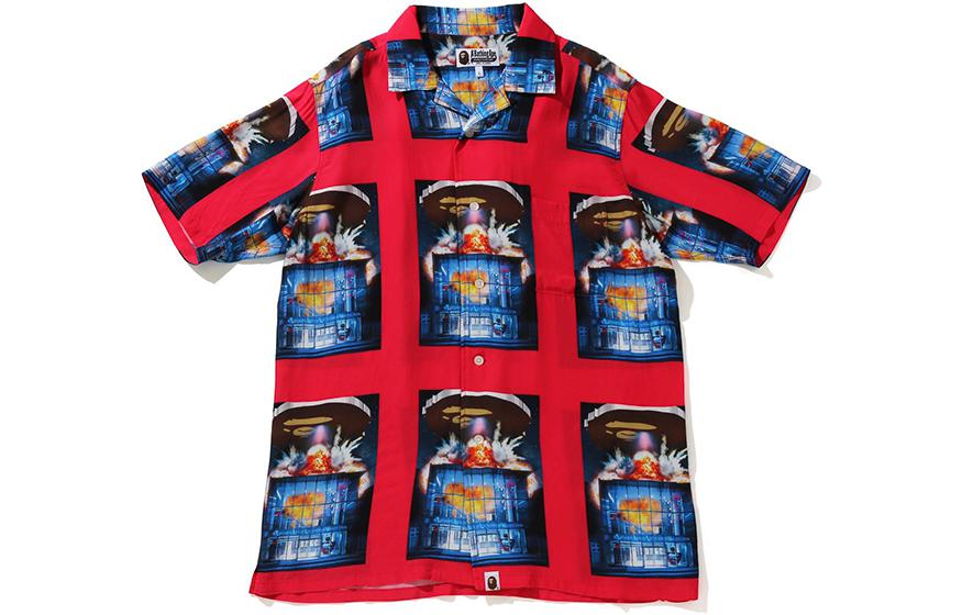 BAPE  Colorblock All-Over Print Short Sleeve Shirt. 0ZXSTM131006G 圖 3