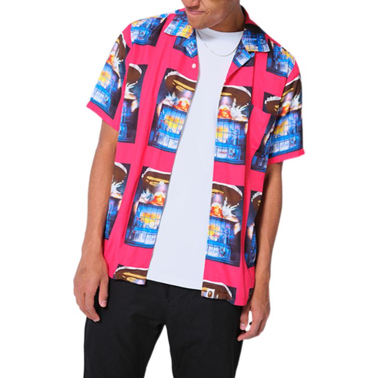 BAPE  Colorblock All-Over Print Short Sleeve Shirt. 0ZXSTM131006G 圖 4