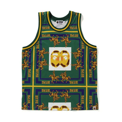 BAPE Double Ape Logo Horse Graphic Casual Tank Top. 0ZXVTM109008G