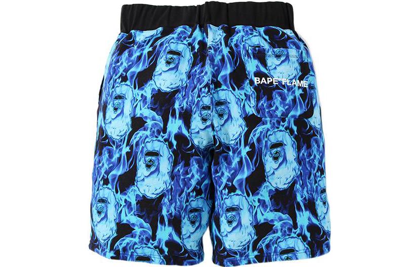 BAPE  Elastic Casual Shorts with Ape Badge and Flame Design. 0ZXSPM153014E 圖 3