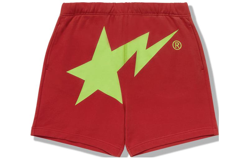 BAPE  Elastic Waist Straight-Leg Shorts with Star Letter Print 0BSSPBA00001G 圖 2