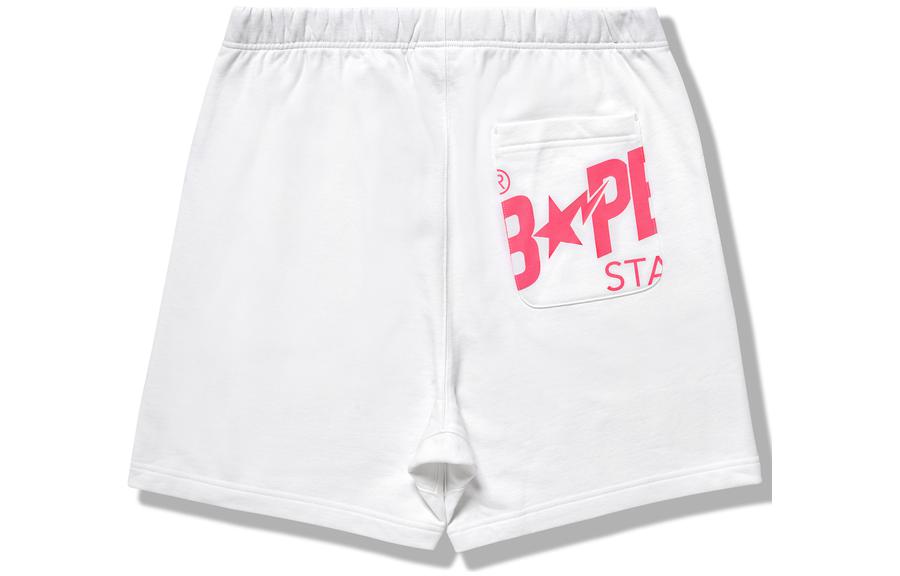 BAPE  Elastic Waist Straight-Leg Shorts with Star Letter Print 0BSSPBA00001G 圖 7