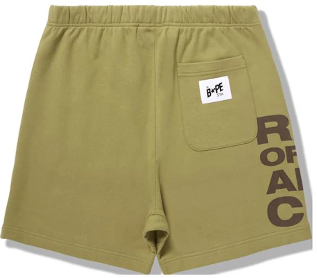 베이프 자수 컬러 블록 레터 카키 반바지 0BSSPBA00002G Lookbook 베이프 자수 컬러 블록 레터 카키 반바지 0BSSPBA00002G