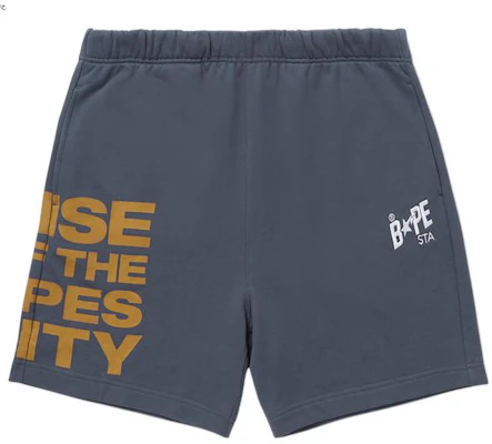 베이프 자수 컬러 블록 레터 카키 반바지 0BSSPBA00002G Shop 베이프 자수 컬러 블록 레터 카키 반바지 0BSSPBA00002G