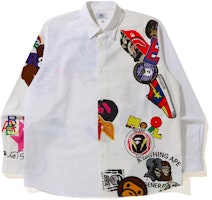 BAPE Graffiti Print Patchwork Long Sleeve Shirt 1H30-131-007 BAPE Graffiti Print Patchwork Long Sleeve Shirt 1H30-131-007