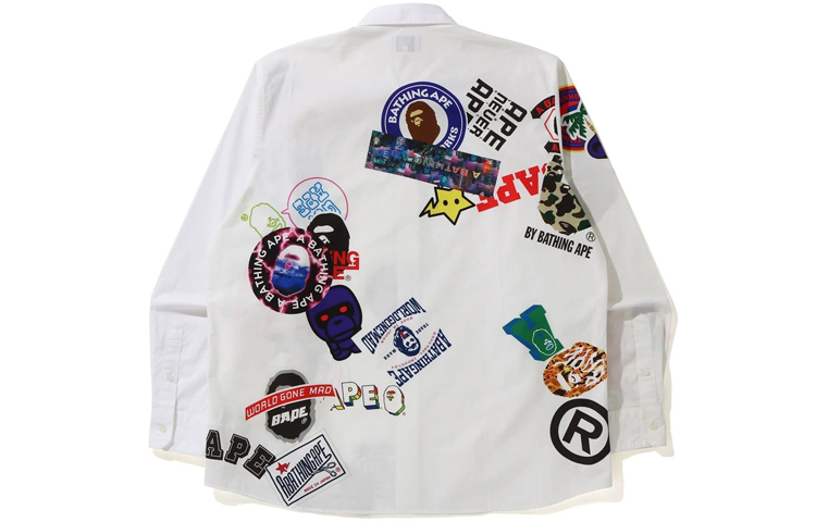 Lookbook BAPE 塗鴉拼接印花長袖襯衫 1H30-131-007
