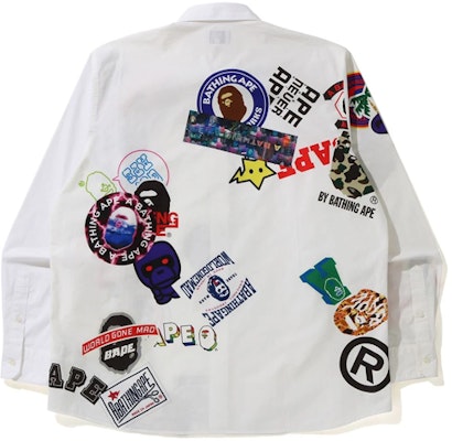 BAPE 塗鴉拼接印花長袖襯衫 1H30-131-007 Lookbook BAPE 塗鴉拼接印花長袖襯衫 1H30-131-007