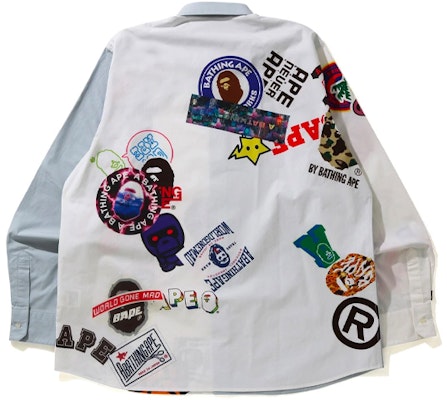 BAPE 塗鴉拼接印花長袖襯衫 1H30-131-007 Details for BAPE 塗鴉拼接印花長袖襯衫 1H30-131-007