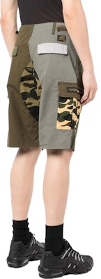 BAPE 綠色迷彩拼接口袋短褲。 001SPI301012MMULTI Shop BAPE 綠色迷彩拼接口袋短褲。 001SPI301012MMULTI