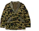 Buy BAPE Green Single-Breasted Blazer Jacket Long Sleeve 7G80-142-002
