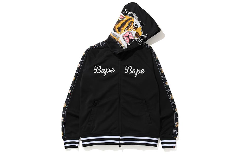 BAPE  Hoodie Alphabet Tiger Print Casual Pullover 0ZXSWM115015E