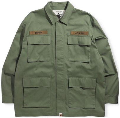 BAPE Logo刺繡口袋細節長袖工裝襯衫 0ZXSTM13104SH Buy BAPE Logo刺繡口袋細節長袖工裝襯衫 0ZXSTM13104SH