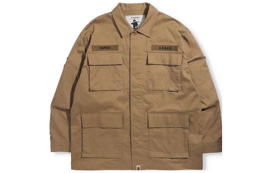 Lookbook BAPE Logo刺繡口袋細節長袖工裝襯衫 0ZXSTM13104SH