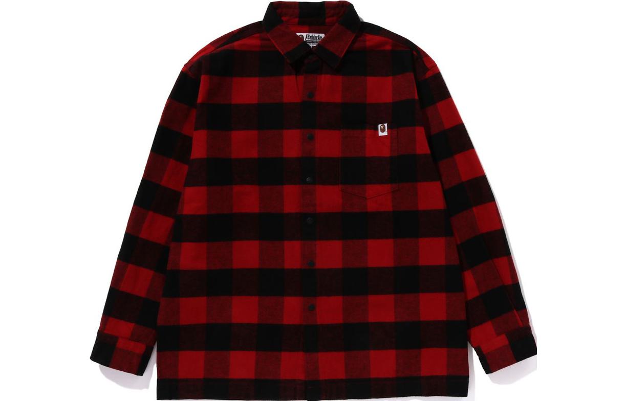 Shop BAPE 長袖格紋襯衫 1J80-131-003