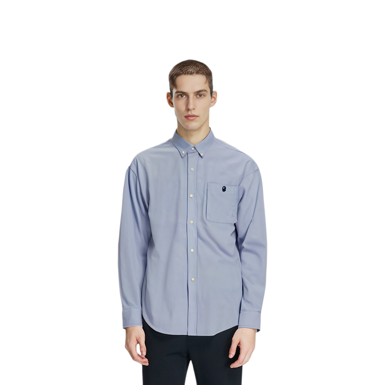 Purchase BAPE 猿人刺繡長袖襯衫 搭配字母標設計 0ZXSTM13103SH