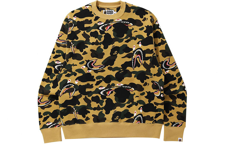 BAPE  Loose Fit Camouflage Crewneck Pullover Sweatshirt. 1H30-113-010