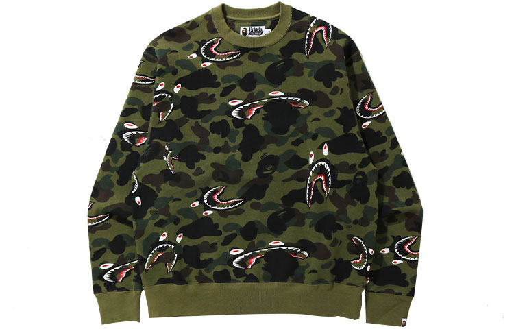 BAPE  Loose Fit Camouflage Crewneck Pullover Sweatshirt. 1H30-113-010 圖 3