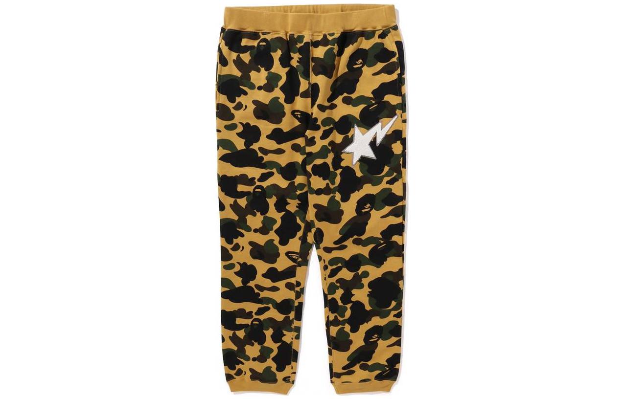 BAPE  Loose Fit Camouflage Knit Jogger Pants Straight Leg Style. 1J80-152-002