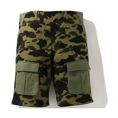 BAPE Loose Fit Cargo Shorts with Camouflage Patchwork 1H30-153-013