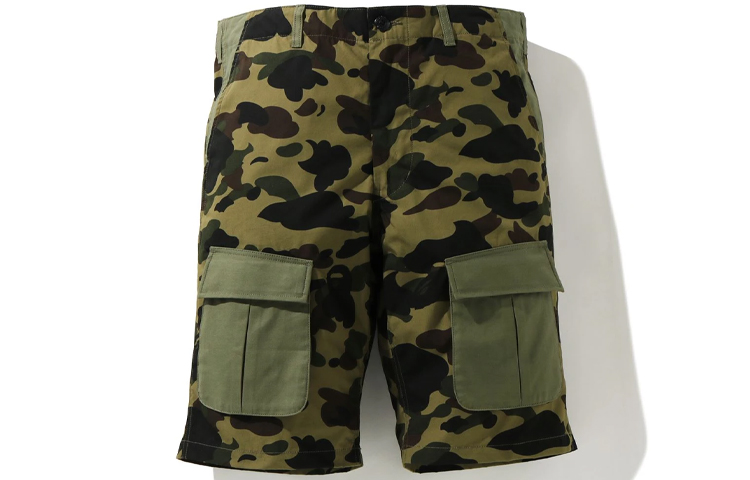 Order BAPE 寬鬆版型迷彩拼貼工裝短褲 1H30-153-013
