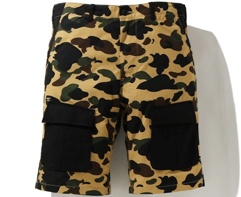 BAPE 寬鬆版型迷彩拼貼工裝短褲 1H30-153-013 Shop BAPE 寬鬆版型迷彩拼貼工裝短褲 1H30-153-013