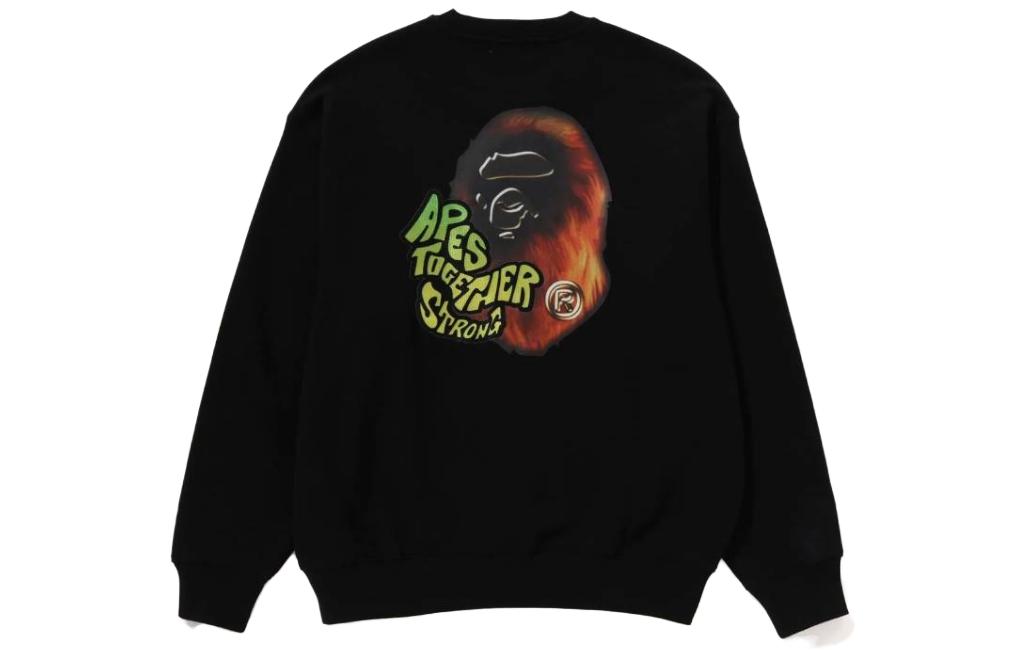 Lookbook BAPE ルーズフィット クルーネック レタープリント 長袖スウェットシャツ 1J80-113-051