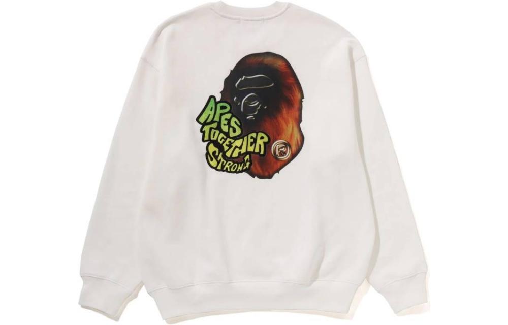 Purchase BAPE ルーズフィット クルーネック レタープリント 長袖スウェットシャツ 1J80-113-051