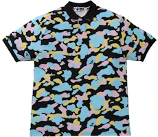 Lookbook BAPE Multicolor Camo Print Short Sleeve Polo Shirt. 1H30-112-003