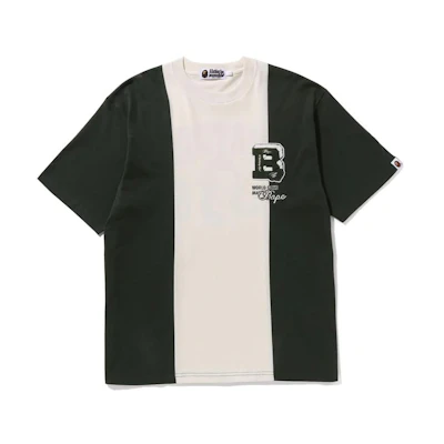BAPE Multicolor Letter Print Short Sleeve T-Shirt. 1J80-109-072