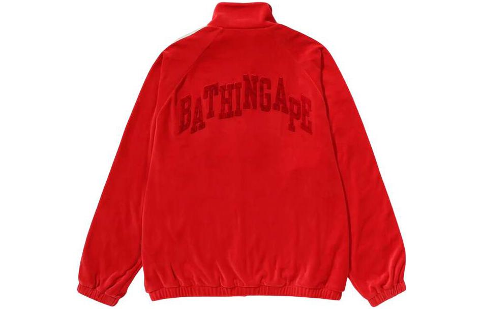 BAPE  Striped Logo Print Zip-Up High Neck Jacket Long Sleeve Outerwear. 1J80-113-055 圖 3