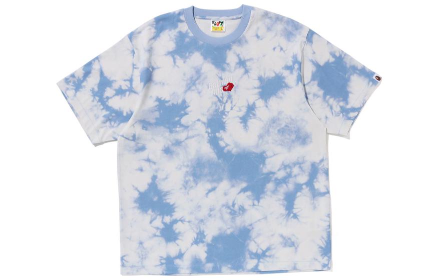 BAPE  Tie-Dye Crewneck T-Shirt with Embroidered Logo. 1J30-109-055 圖 3