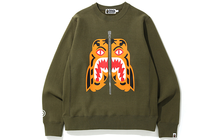 BAPE  Tiger Head Full-Zip Long Sleeve Sweatshirt. 0ZXSWM113009D 圖 6